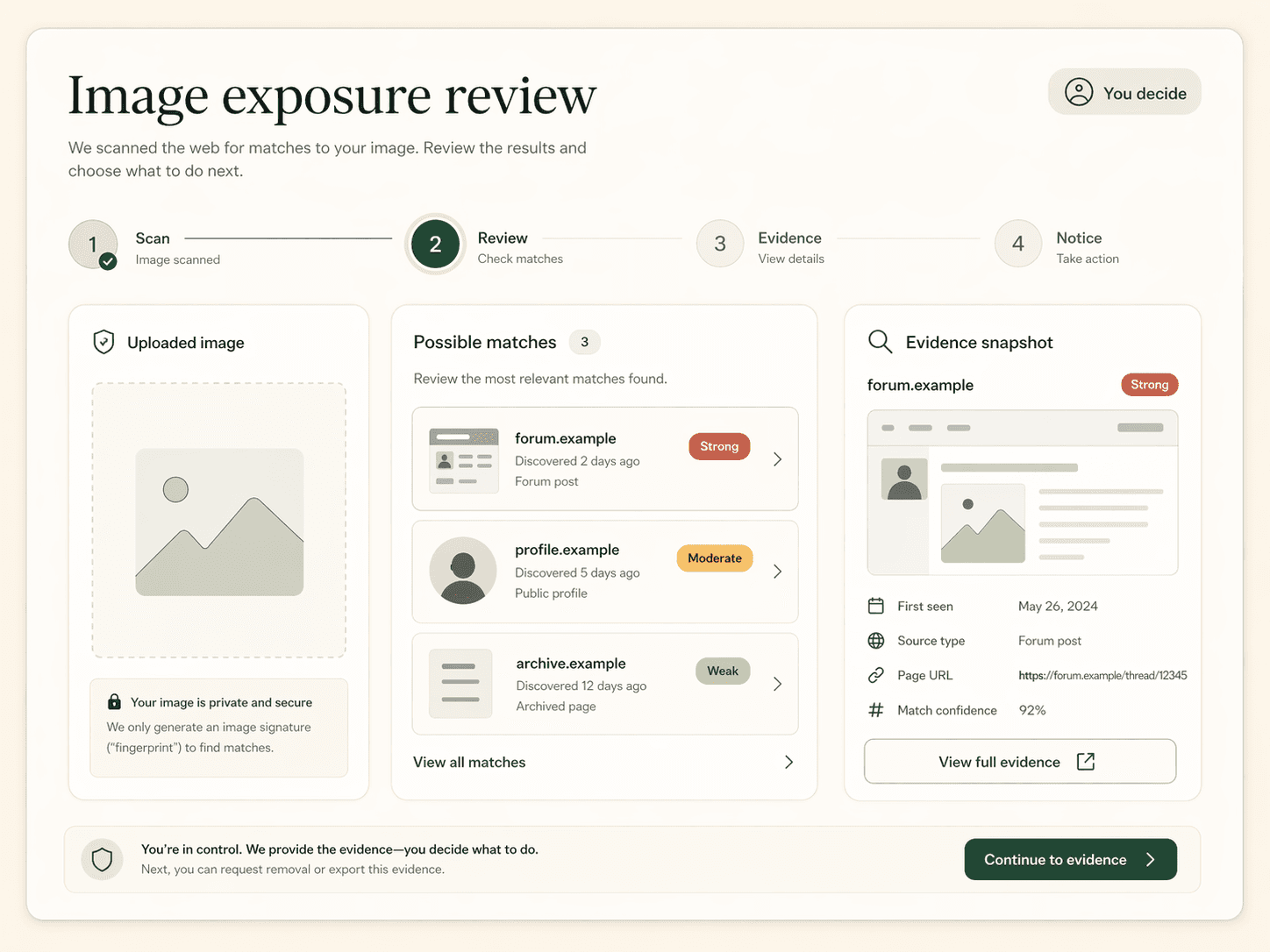 Illustration of search result exposure demo